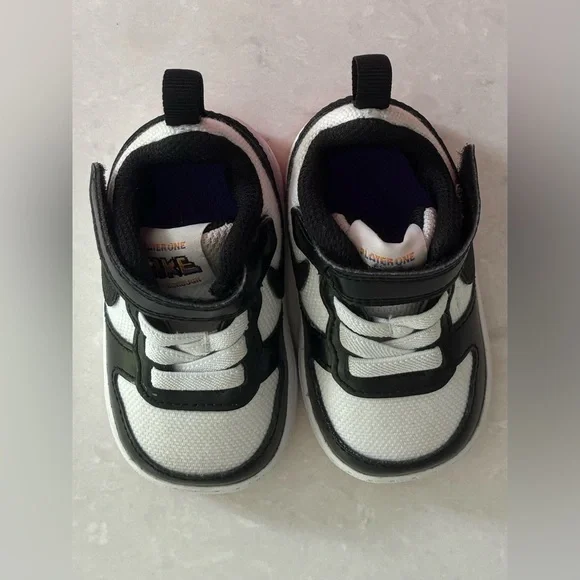 Nike Court Borough Toddler Shoes, White/Black, Size 3C - Picture 3 of 7